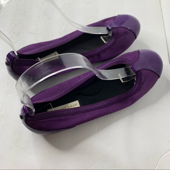 Dana Buchman Two Tone Purple Patent and Satin Ballet Flats Size 6 New Unworn - Picture 2 of 8